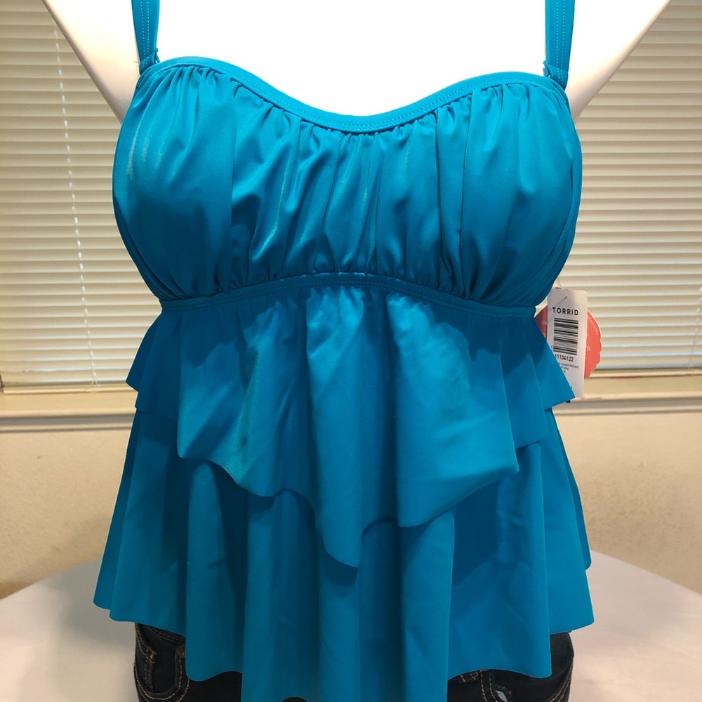 Torrid teal swim top 👙